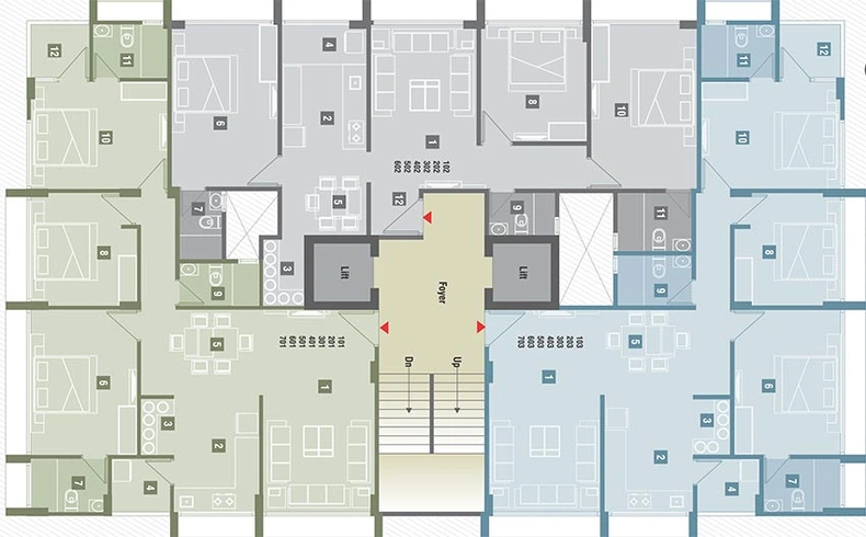 Floor Plan of Panchshil Nilaya in Navrangpura, Ahmedabad - Image 265737