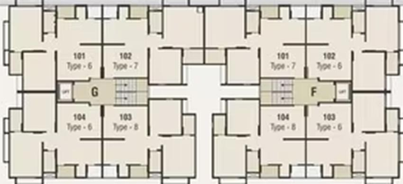 Floor Plan of Panchshil Residency in Gota, Ahmedabad - Image 265757
