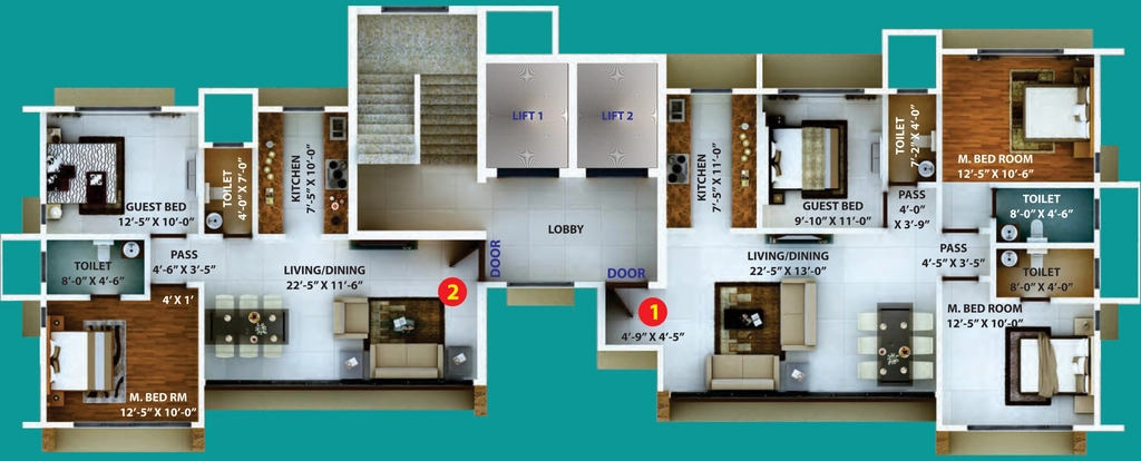 Floor Plan of Sanghvi Solitaire in Borivali East, Mumbai - Image 344650