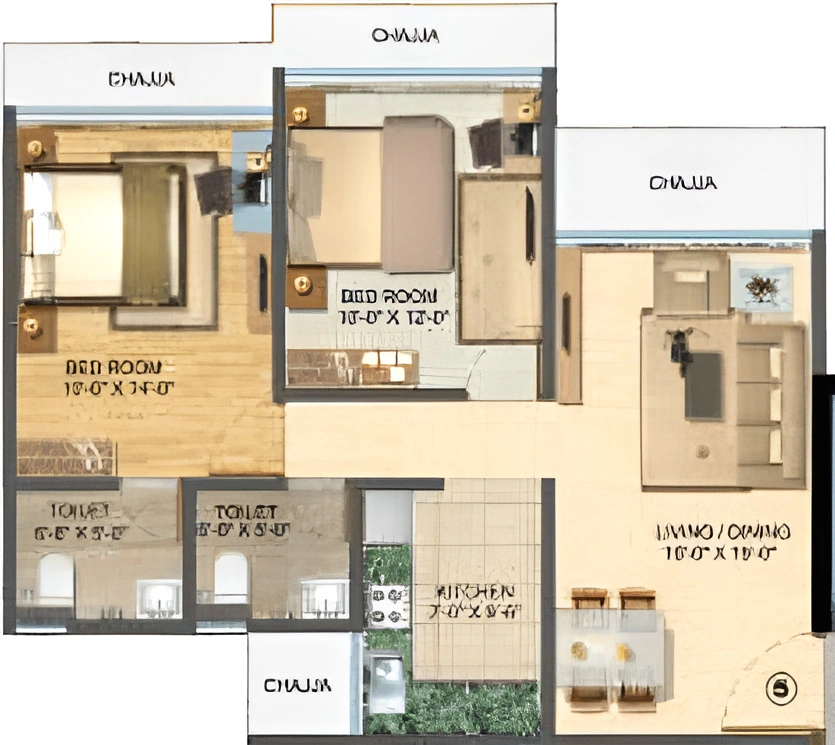 2 BHK Flat in Swastik Sapphire in Vikhroli East, Mumbai - Image 886196