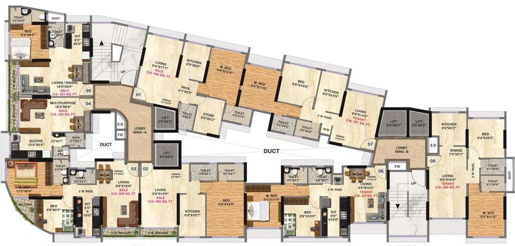 Floor Plan of Shree Balaji Mark in Kurla East, Mumbai - Image 344692