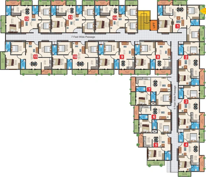 Floor Plan of Evershine Vrindavan in Gunjur Palya, Bangalore - Image 124098