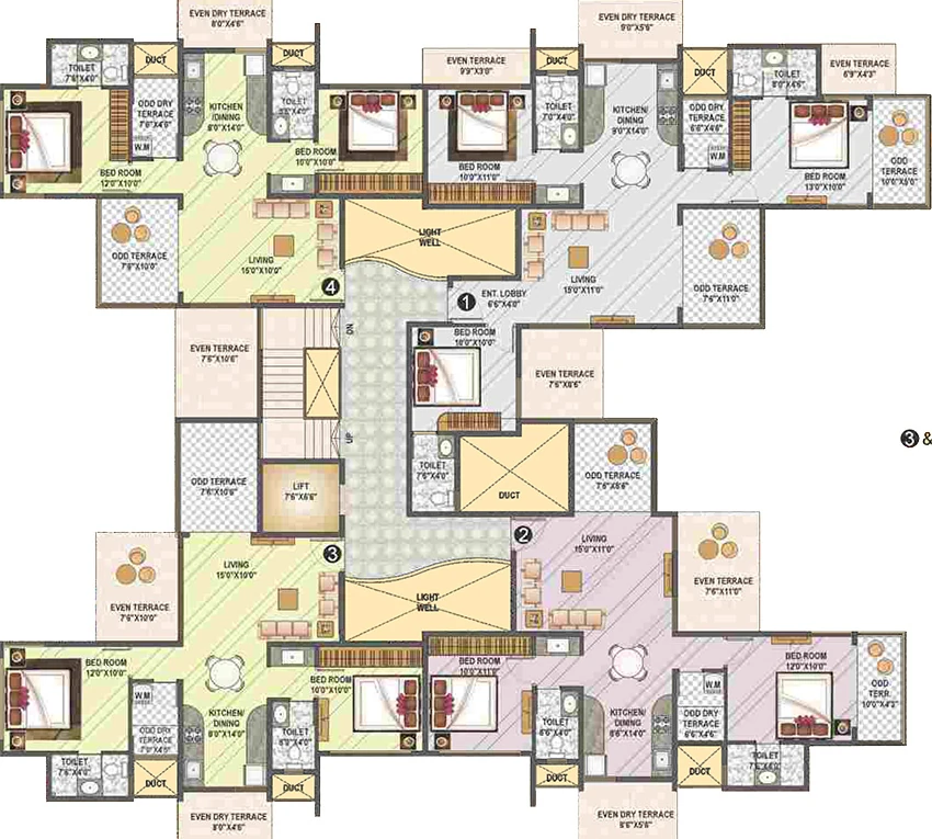 Floor Plan of Rama Rich Woods in Chikhali, Pune - Image 346137