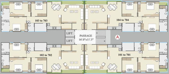 Floor Plan of Pavan Unity Lifestyle in Vadsar Road, Vadodara - Image 128933