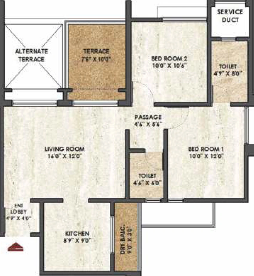 2 BHK Flat in Rama Melange Residences in Hinjewadi, Pune - Image 886780