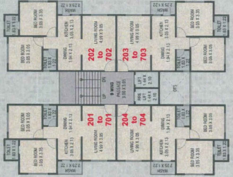 Floor Plan of Brinja Residency in Tarsali, Vadodara - Image 128984