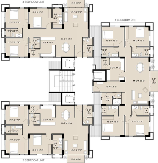 Floor Plan of Amaya 612 Elevate in Ambawadi, Ahmedabad - Image 261967