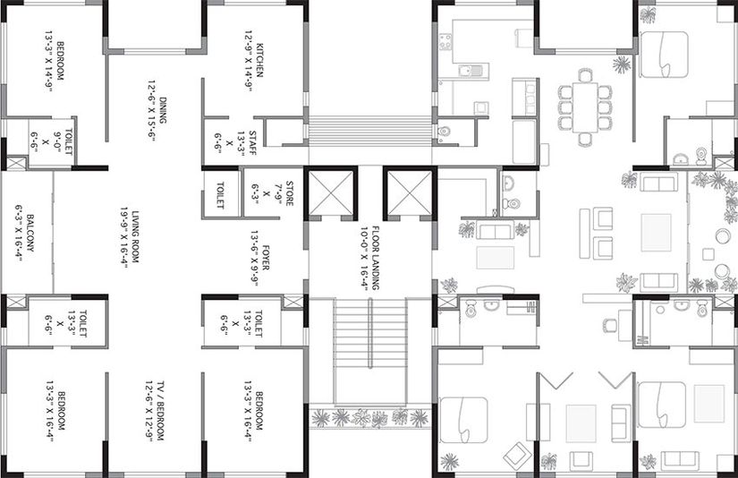Floor Plan of Amaya 426 in Bodakdev, Ahmedabad - Image 261959