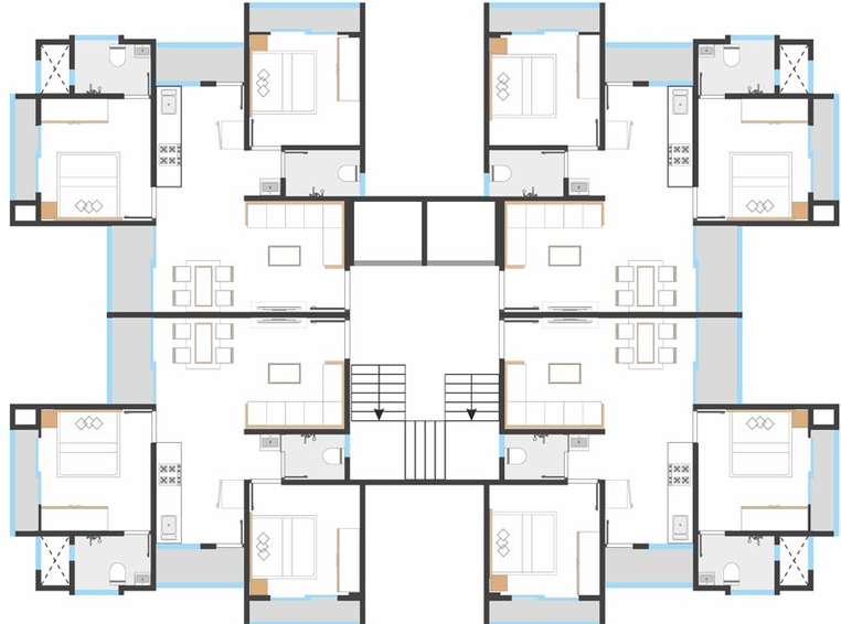 Floor Plan of Shree Anee Iconic in Sama Savli Road, Vadodara - Image 128481