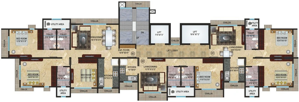 Floor Plan of Subha Heritage in Powai, Mumbai - Image 333277
