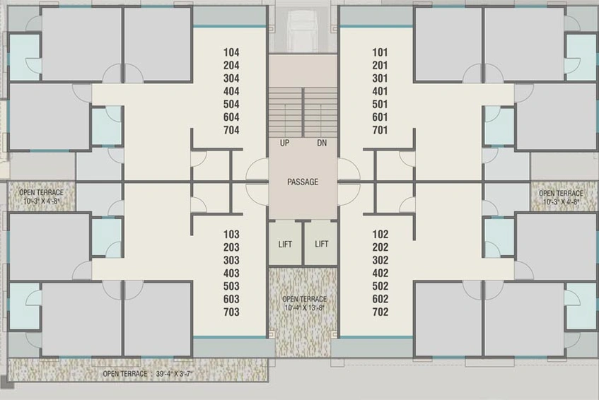 Floor Plan of Shiv Enclave in Waghodia Road, Vadodara - Image 128993