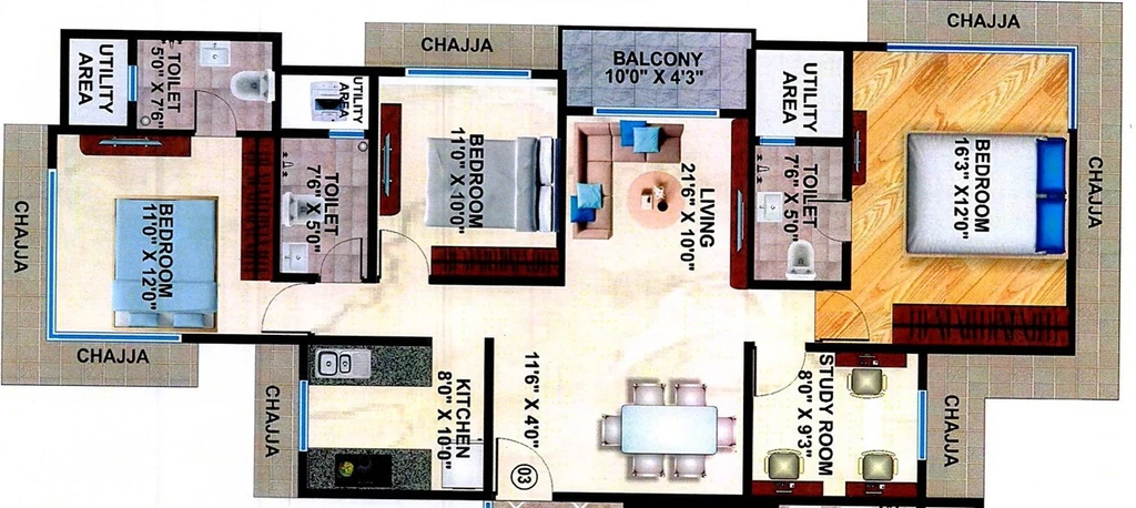 3.5 BHK Flat in Apsara Heritage in Chembur East, Mumbai - Image 877894