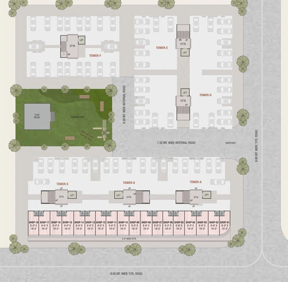 Master Plan of Pramukh Nilkanth Sky in Madhavpura, Vadodara - Image 128926