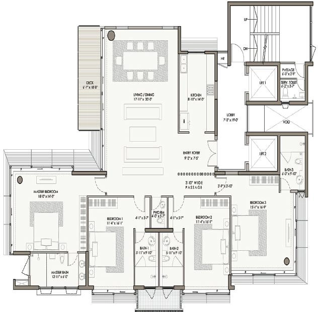4 BHK Flat in Oberoi Priviera in Santacruz West, Mumbai - Image 878897