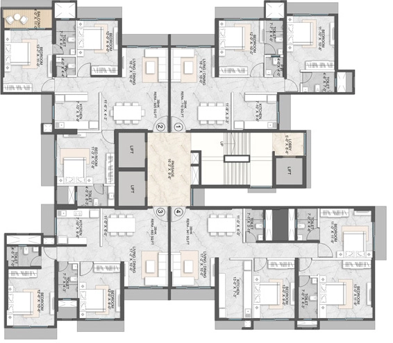 Floor Plan of Hirani Pride in Borivali West, Mumbai - Image 327213