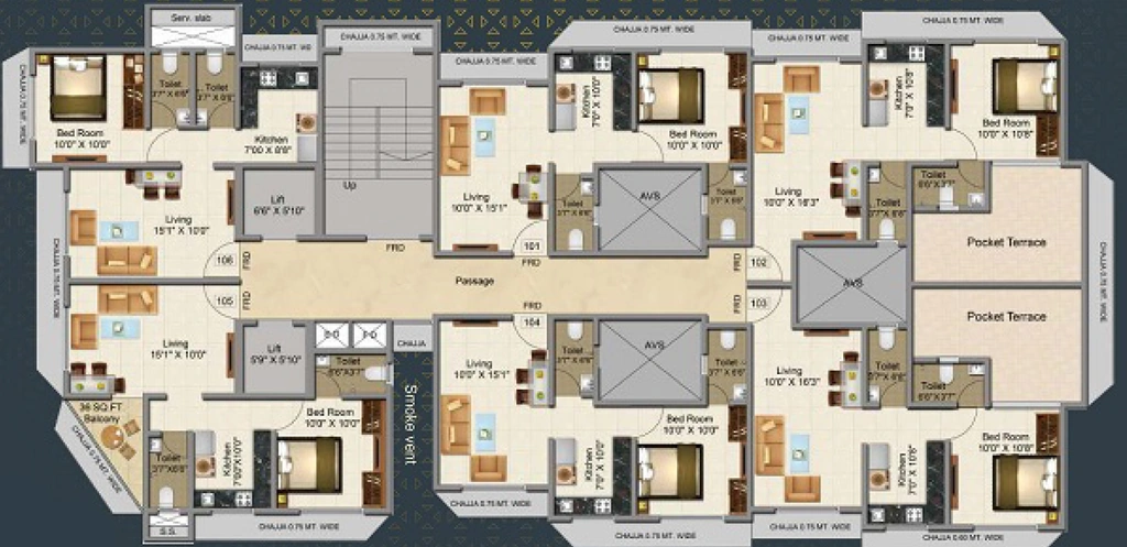 Floor Plan of Hirani Shantidham in Vikhroli East, Mumbai - Image 327461