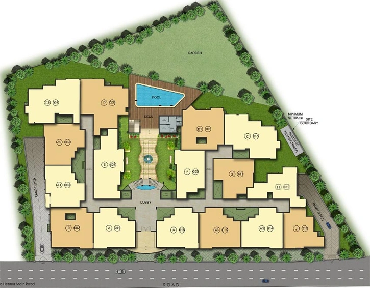 Master Plan of MIMS Habitat in Hennur Road, Bangalore - Image 124117