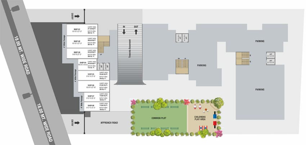 Master Plan of Shiv Aashray Greens in Bhayli Road, Vadodara - Image 128241