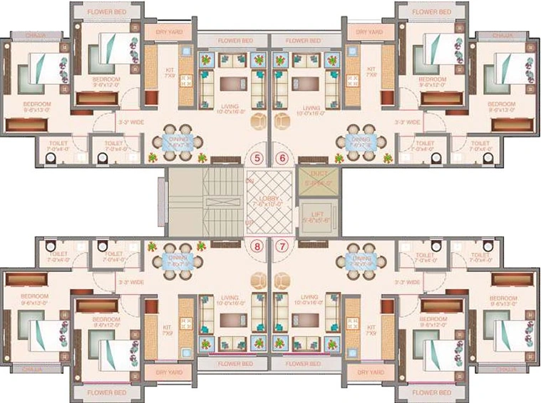 Floor Plan of Veena Velocity Phase 1 in Vasai West, Palghar - Image 251453