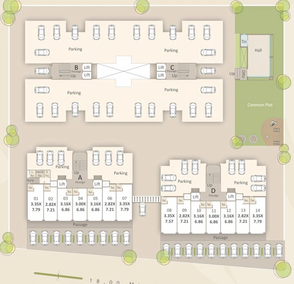 Master Plan of Aatman Pearl Heights in Ankhol, Vadodara - Image 129009