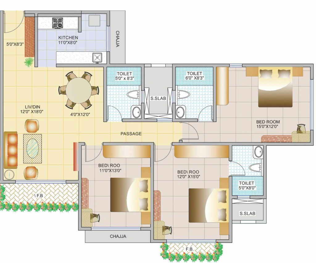 3 BHK Flat in Tridhaatu Antariksh in Chembur East, Mumbai - Image 886425
