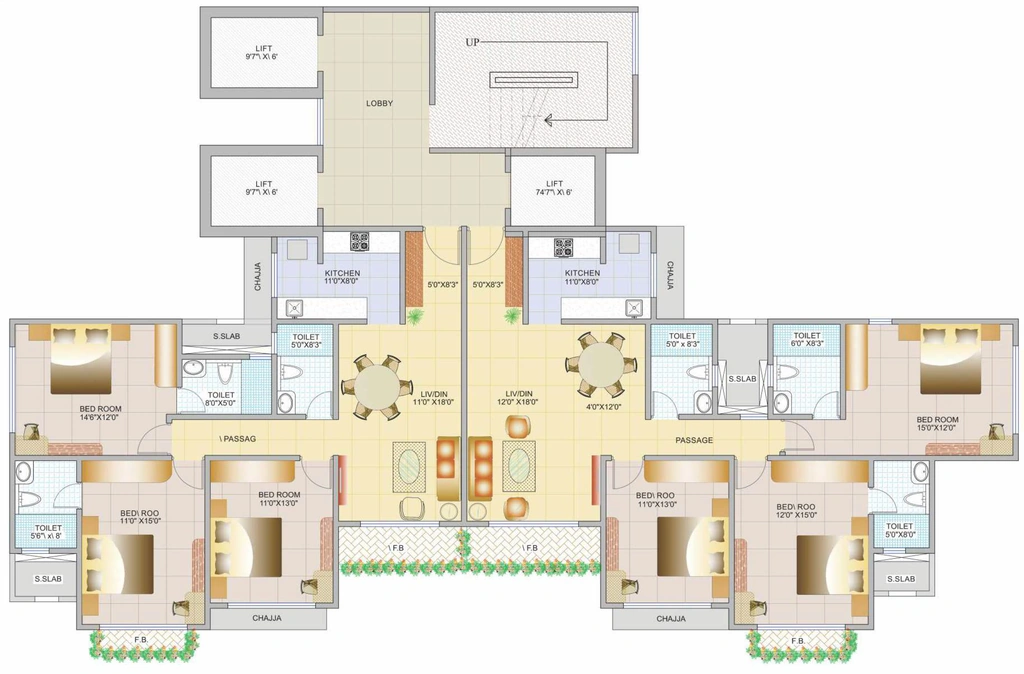 Floor Plan of Tridhaatu Antariksh in Chembur East, Mumbai - Image 345396