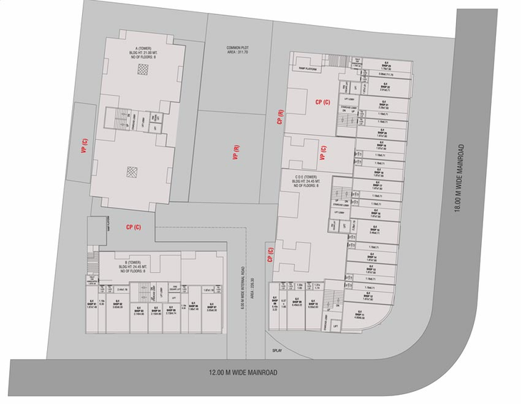 Master Plan of Silver AL Minaar Heights in Tandalja, Vadodara - Image 129058