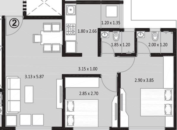 2 BHK Flat in Platinum Casa Divine in Andheri West, Mumbai - Image 861437
