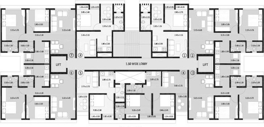 Floor Plan of Platinum Tower 1 in Andheri West, Mumbai - Image 295223