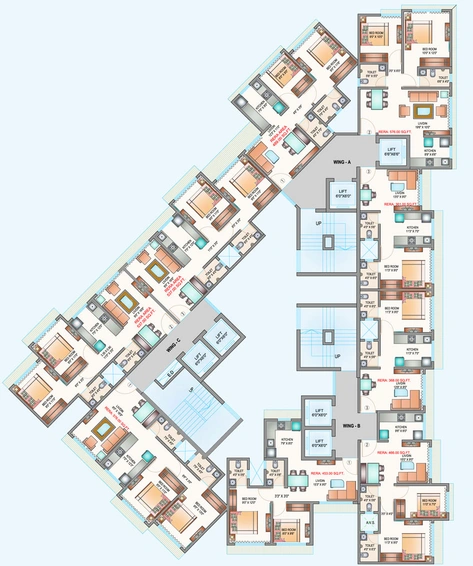 Floor Plan of Je & Vee Vishwanath in Dahisar East, Mumbai - Image 33610