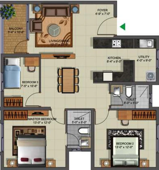 5 BHK Flat in MIMS Residency in Thanisandra, Bangalore - Image 784859
