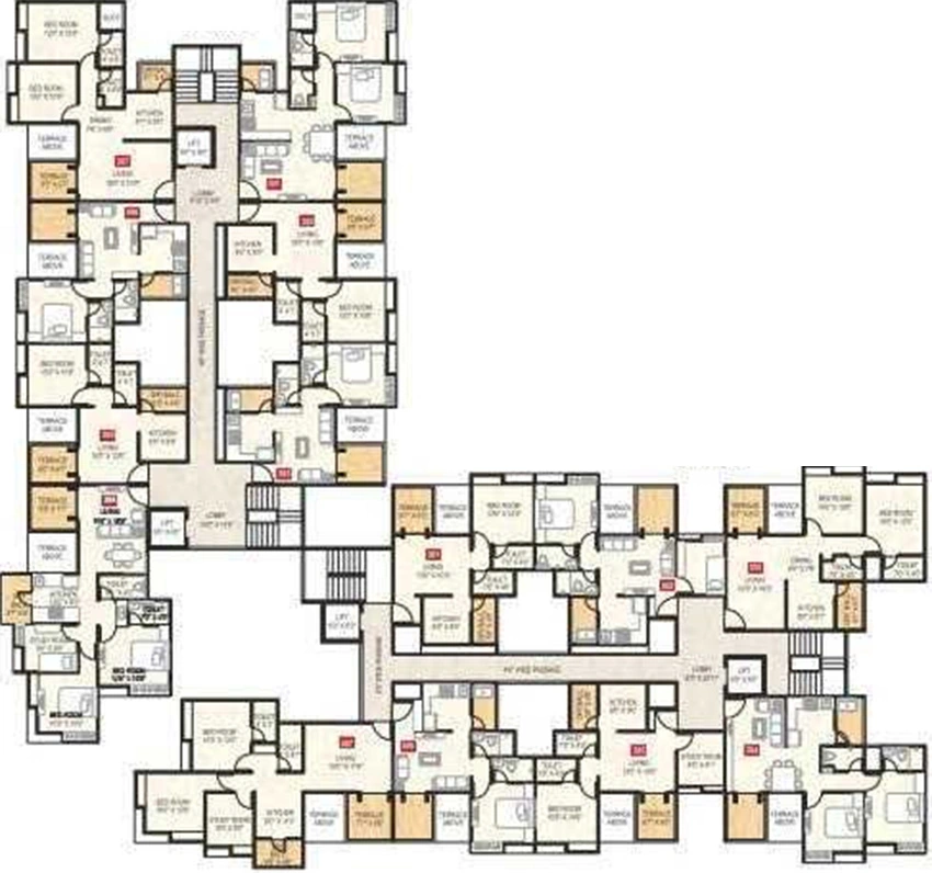 Floor Plan of Krishna Metropolis in Lohegaon, Pune - Image 348262