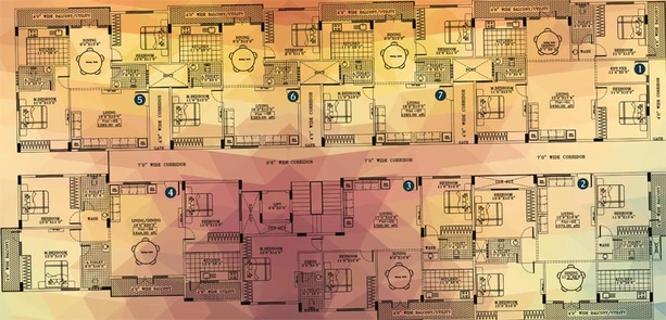 Floor Plan of V2 Rishi Rathna in Chamrajpet, Bangalore - Image 124189