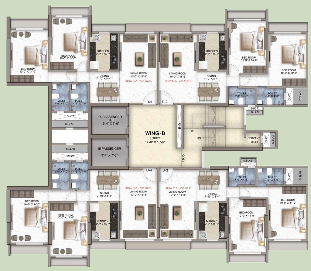 Floor Plan of Nicco Vanashri in Borivali West, Mumbai - Image 326748
