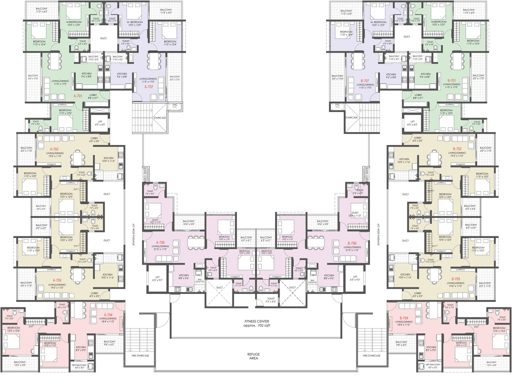 Floor Plan of Rohit Amaara in Ravet, Pune - Image 350161