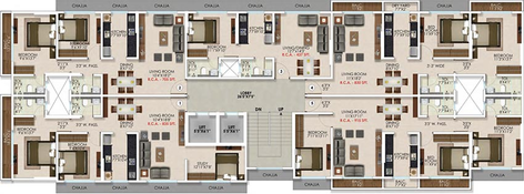 Floor Plan of DGS Sheetal Inder Mohini in Santacruz West, Mumbai - Image 249345