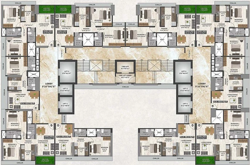 Floor Plan of DGS Sheetal Kiara in Goregaon West, Mumbai - Image 248481