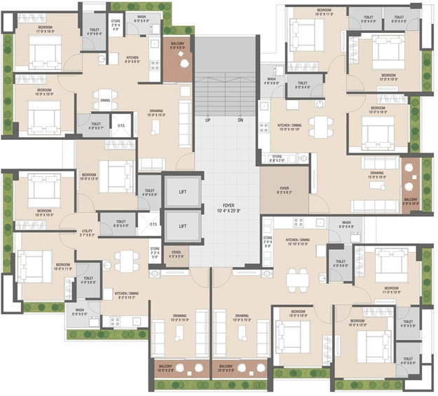 Floor Plan of Parshwa Venue 82 in Shilaj, Ahmedabad - Image 124262