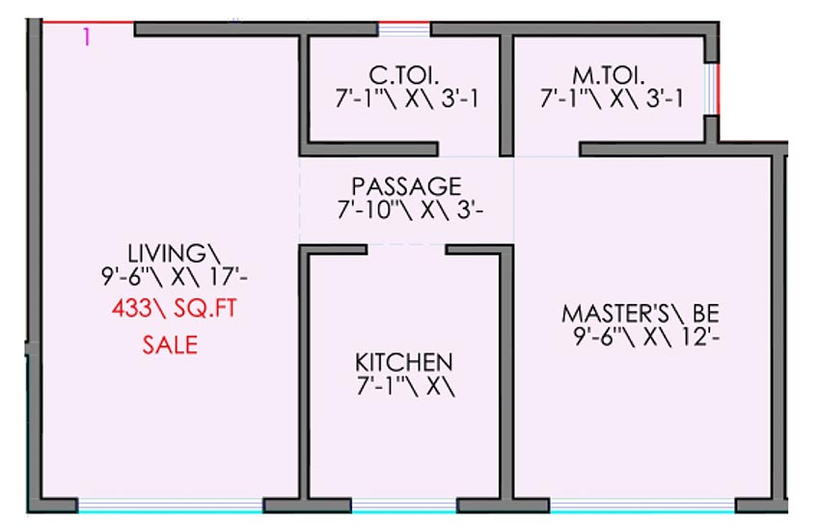 1 BHK Flat in DGS Sheetal Grandeur in Santacruz East, Mumbai - Image 843937