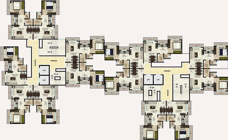 Floor Plan of DGS Sheetal Sejal in Nalasopara West, Palghar - Image 249448