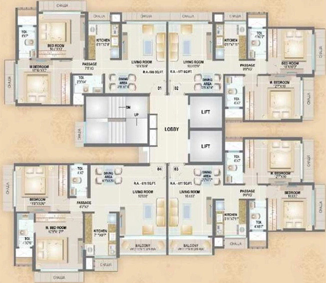 Floor Plan of DGS Sheetal Dharmaraj in Malad West, Mumbai - Image 249310