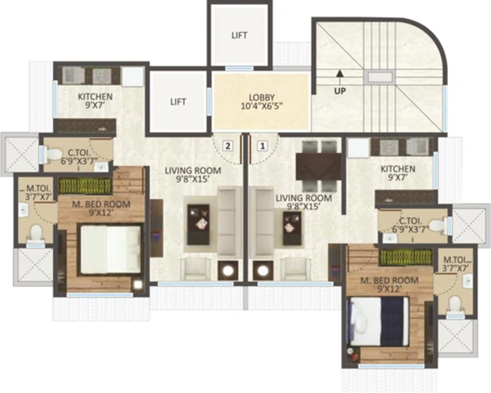 Floor Plan of DGS Sheetal Krupa in Goregaon East, Mumbai - Image 249366