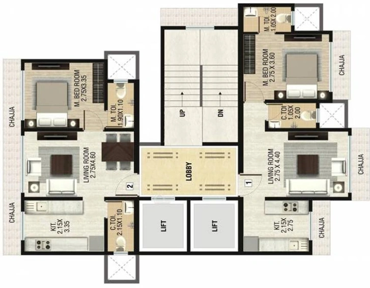 Floor Plan of DGS Sheetal Shakuntala in Goregaon East, Mumbai - Image 249456