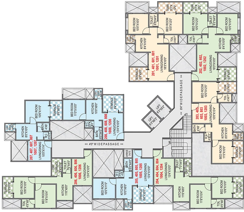Floor Plan of Sonigara Twin Towers in Ravet, Pune - Image 349501