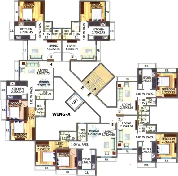 Floor Plan of DGS Sheetal Dham in Vasai East, Palghar - Image 251139