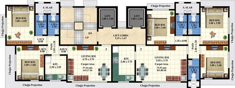 Floor Plan of Atlanta Malhar Guide in Mulund West, Mumbai - Image 33677