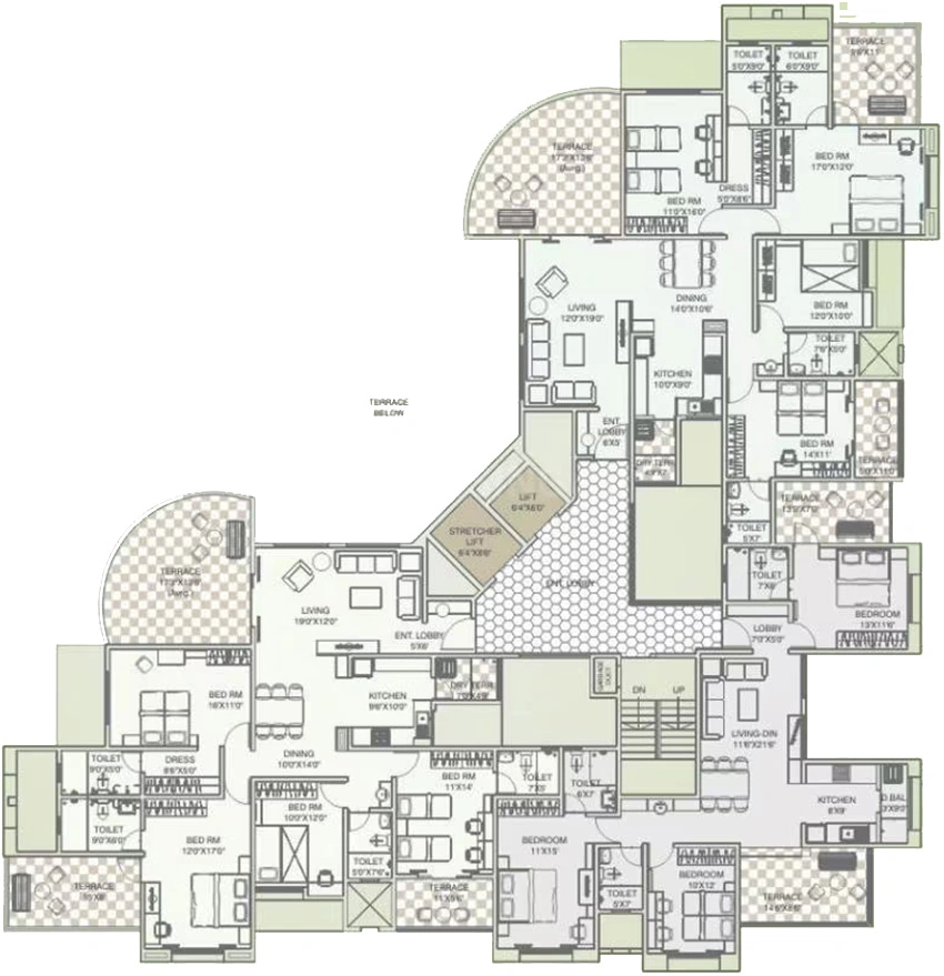 Floor Plan of Tejraaj Malika in Deccan Gymkhana, Pune - Image 349560