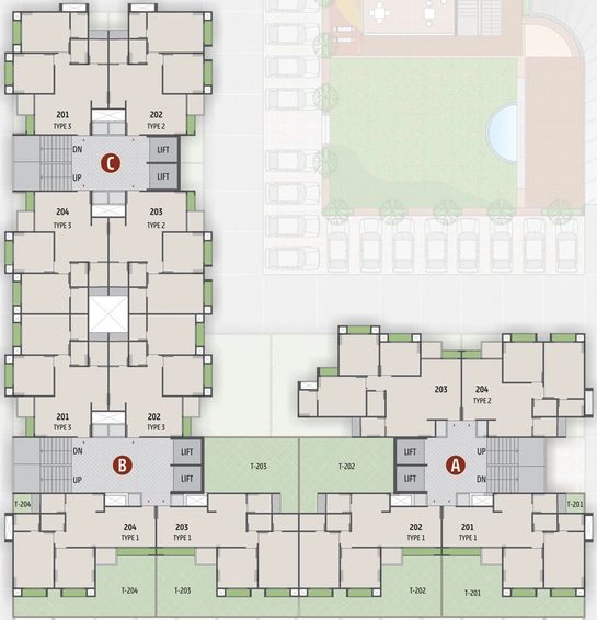 Floor Plan of Airan Shela 24 in Shela, Ahmedabad - Image 124321