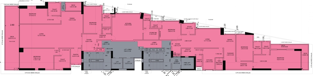 Floor Plan of K Raheja Valletta in Juhu, Mumbai - Image 337101