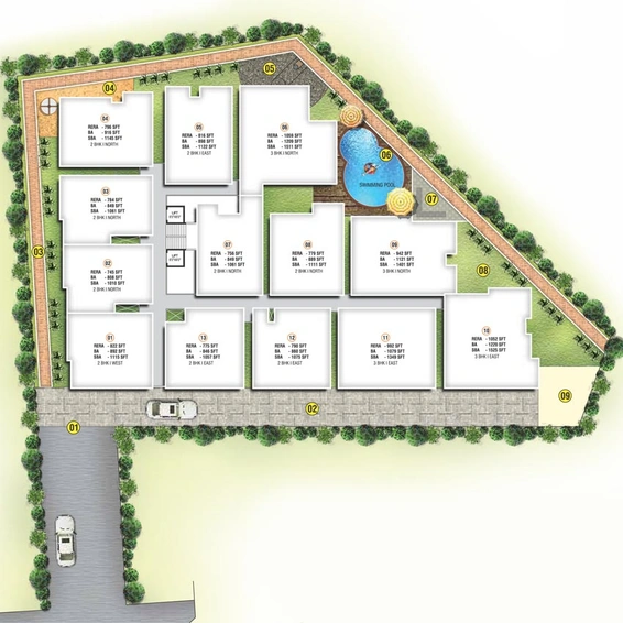 Master Plan of Sanjeevini Sanctuary in Whitefield, Bangalore - Image 124338